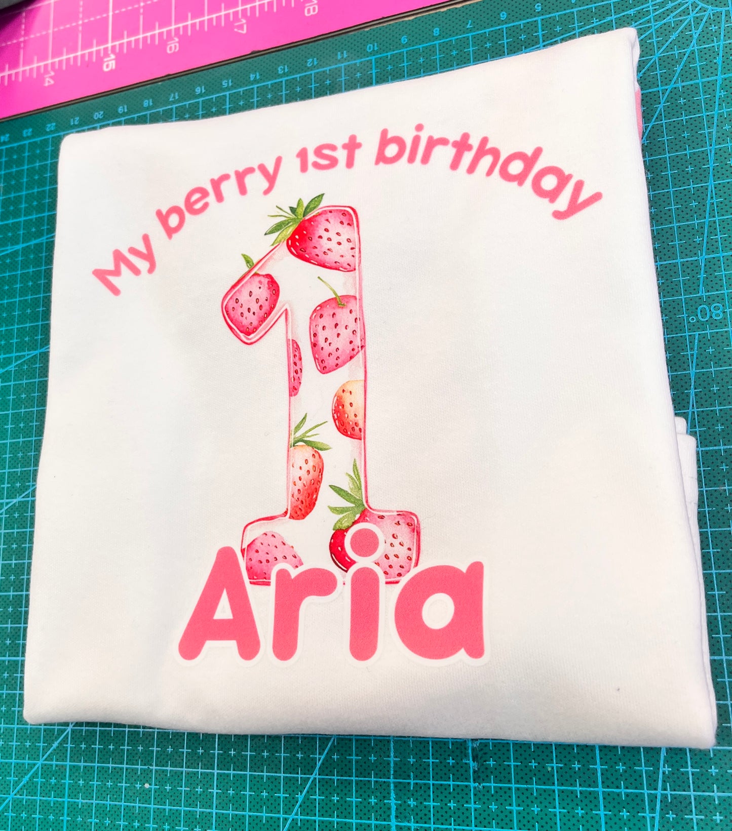 Strawberry theme birthday pyjamas