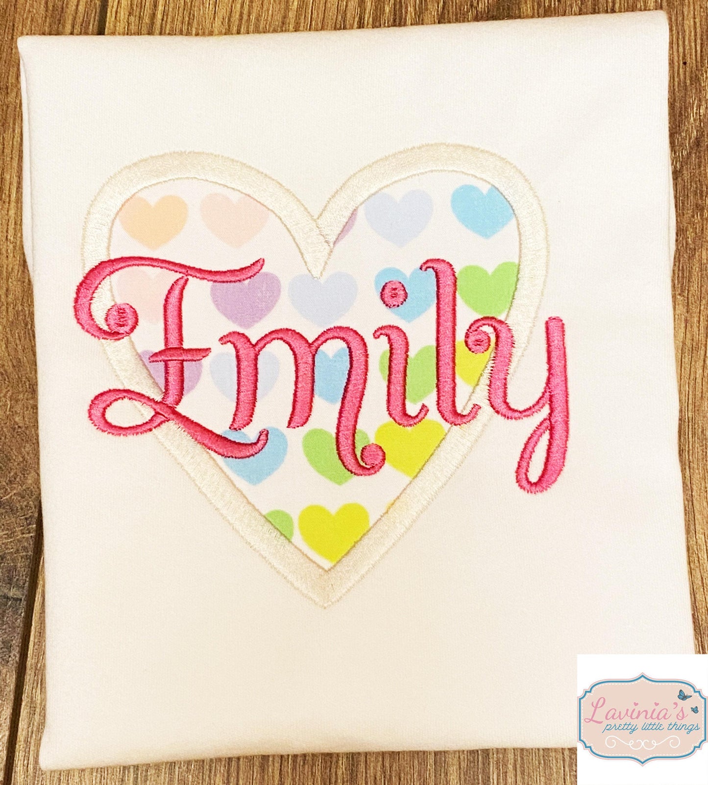 Valentine Heart Embroidered T-shirt