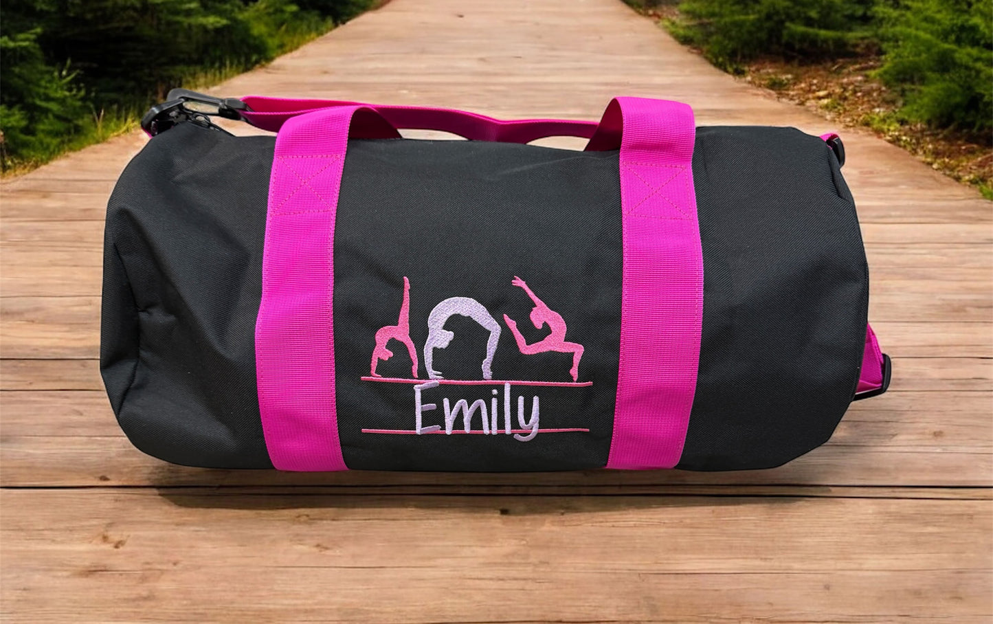 Personalised Dance Bag, Embroidered Gymnastic Barrel Bag