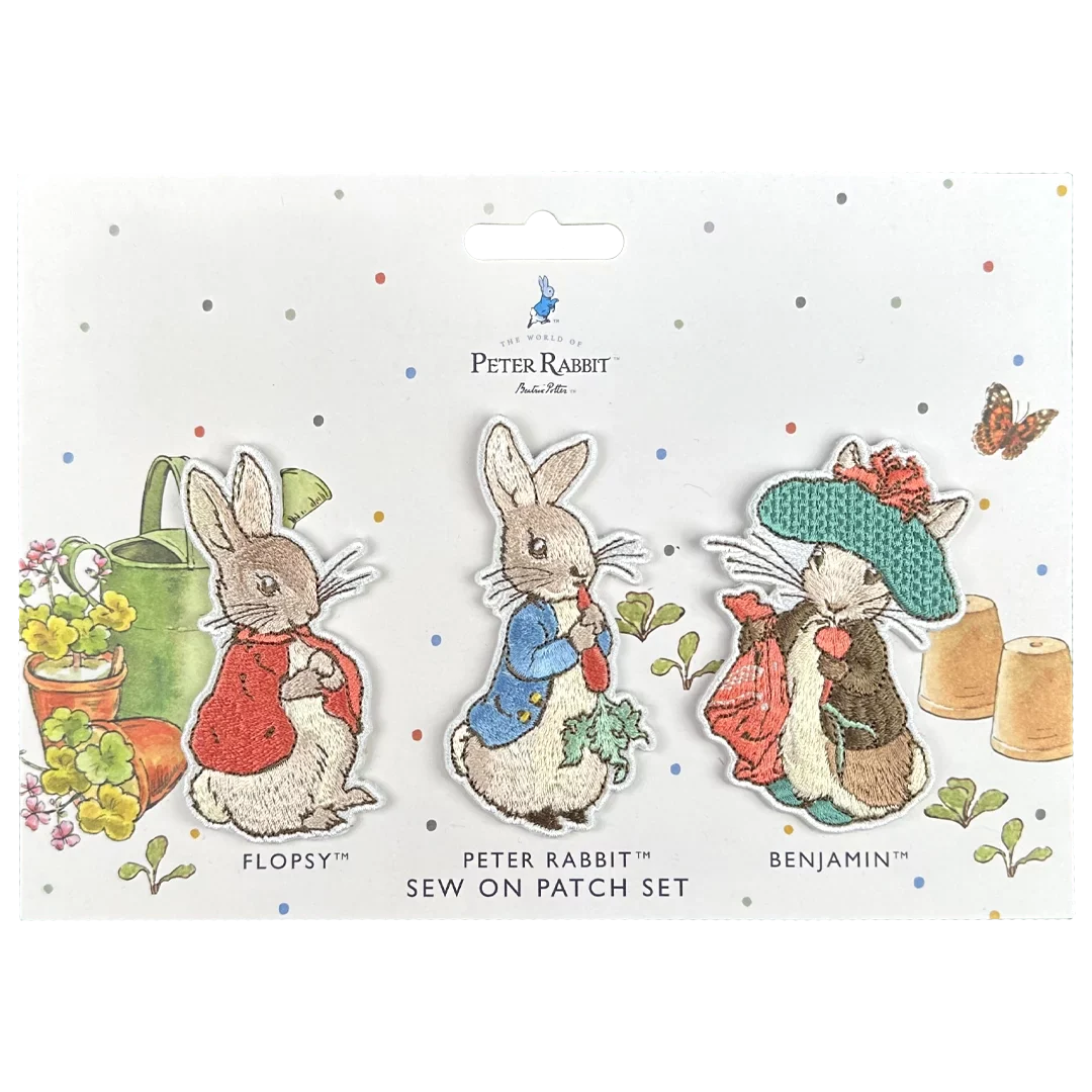 a set of three peter rabbit magnets