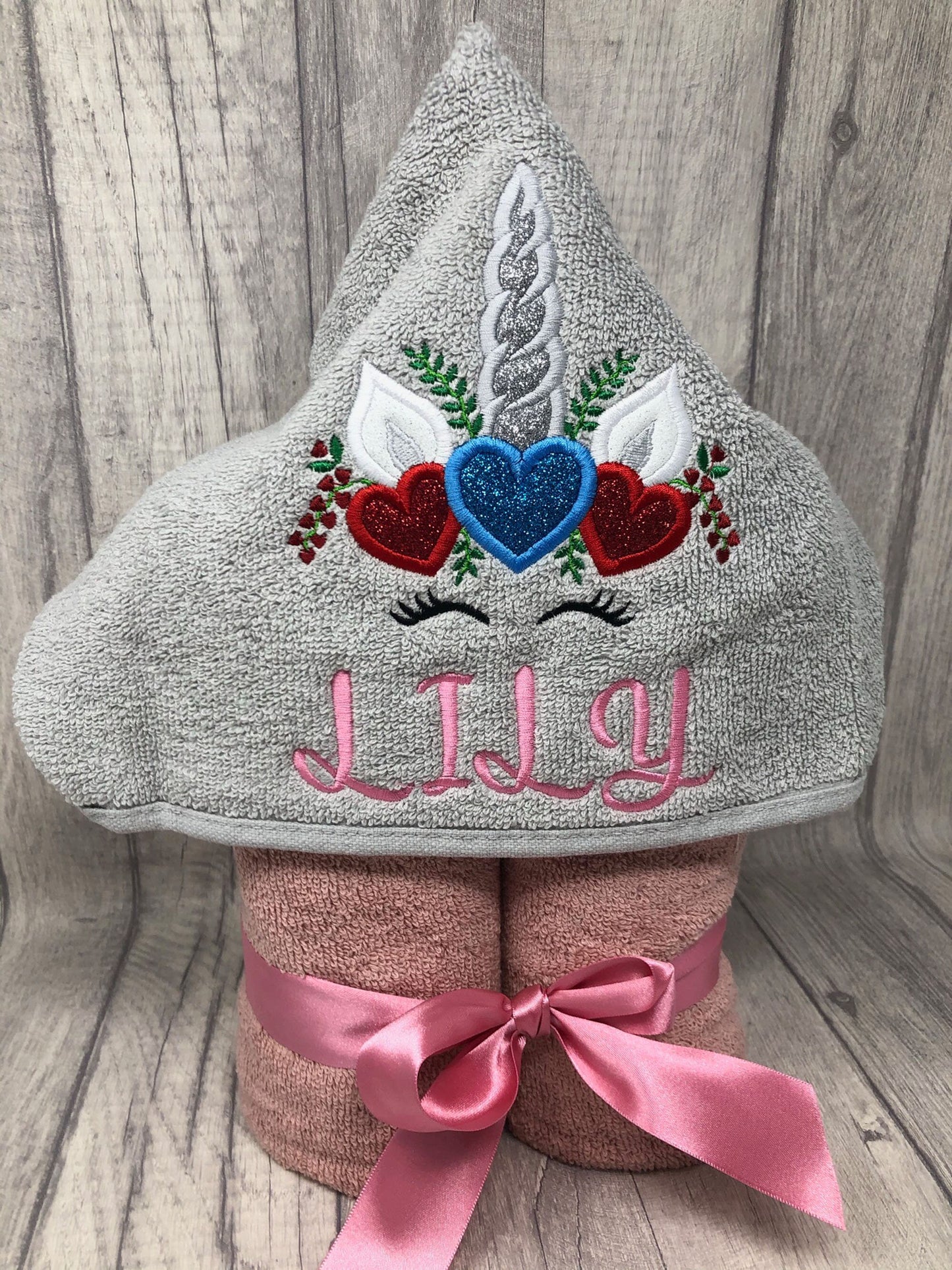 Personalised Kids Hooded custom made Towel