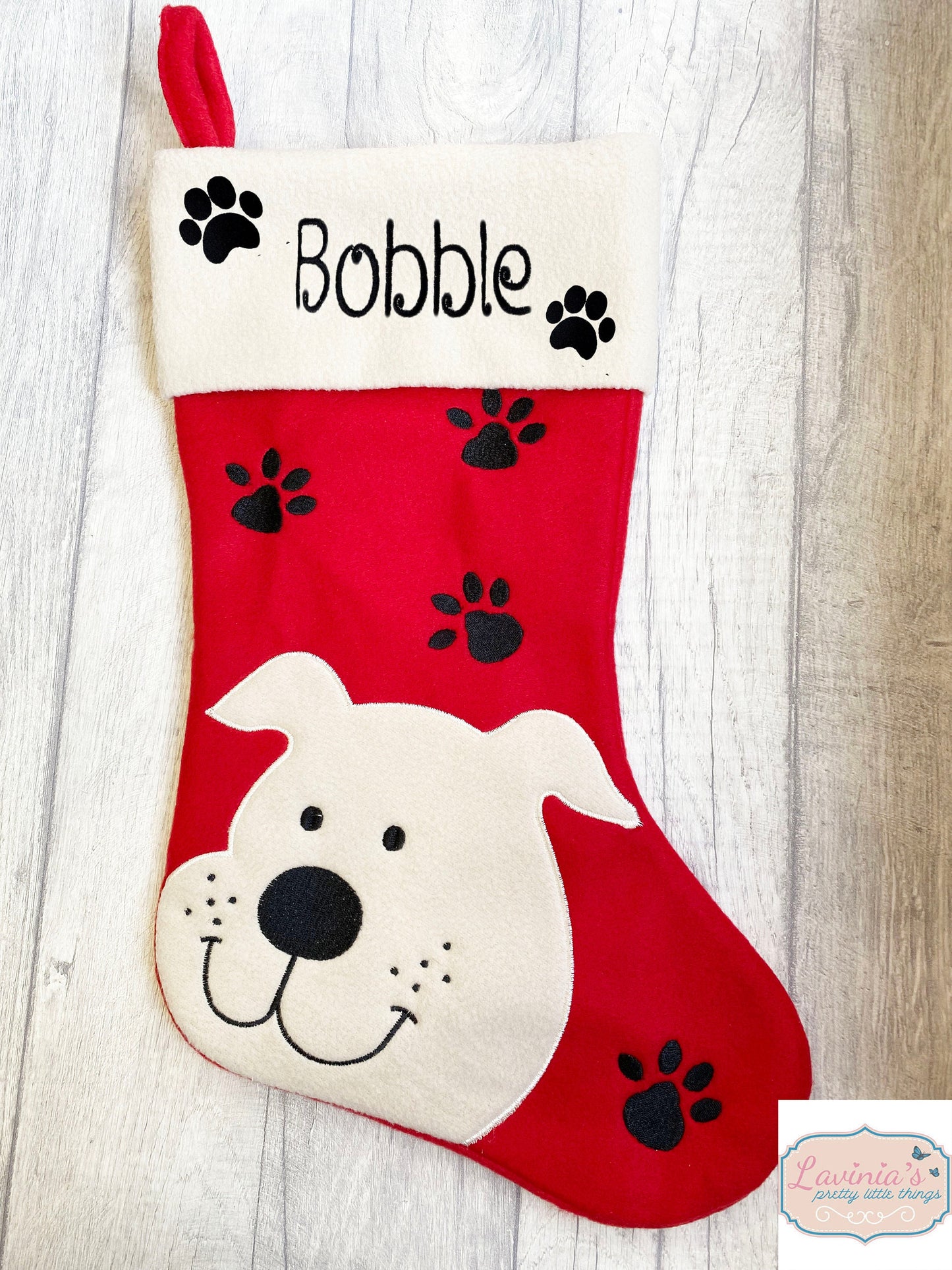Christmas Pet Dog Personalised Stocking
