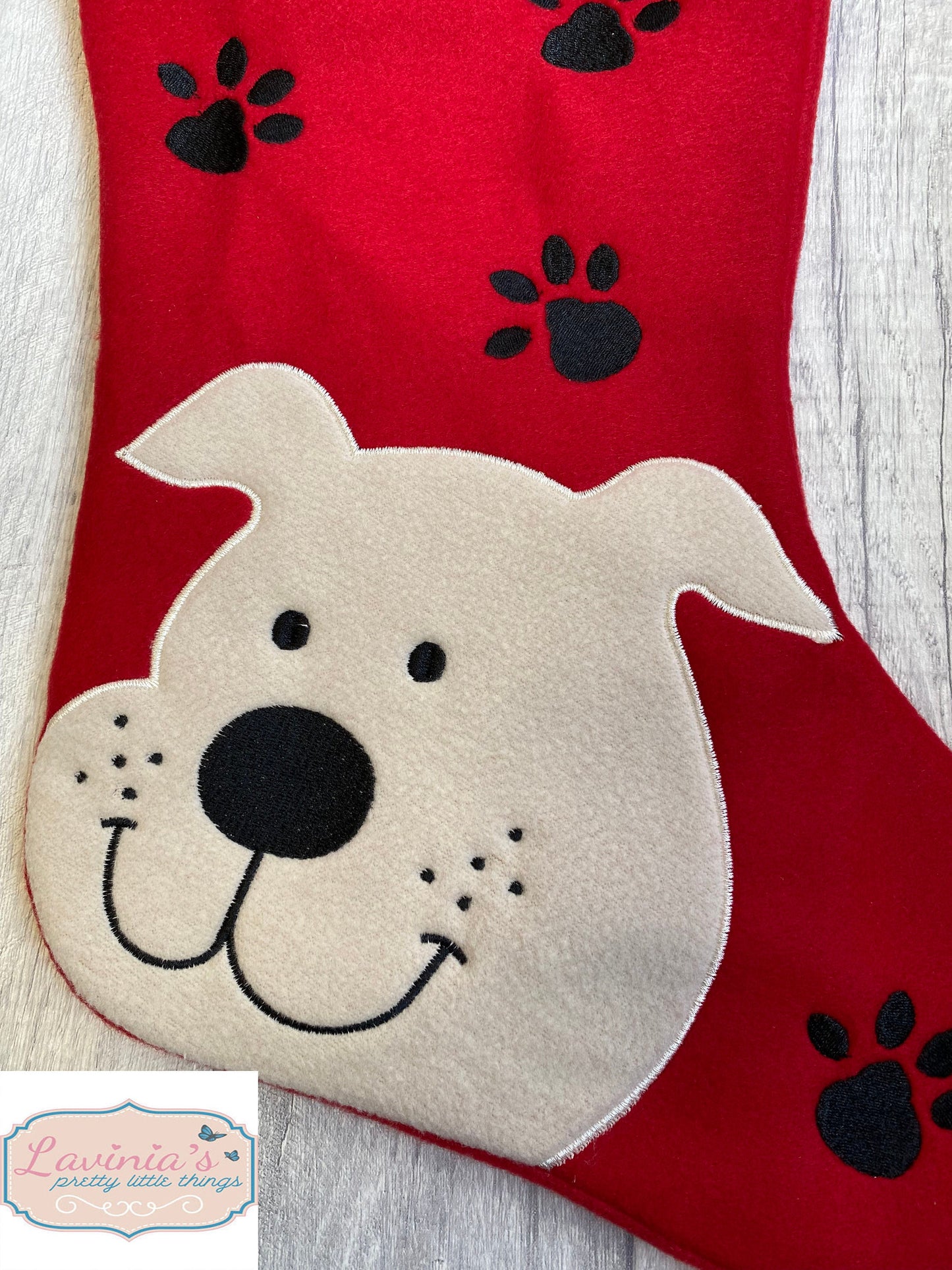 Christmas Pet Dog Personalised Stocking