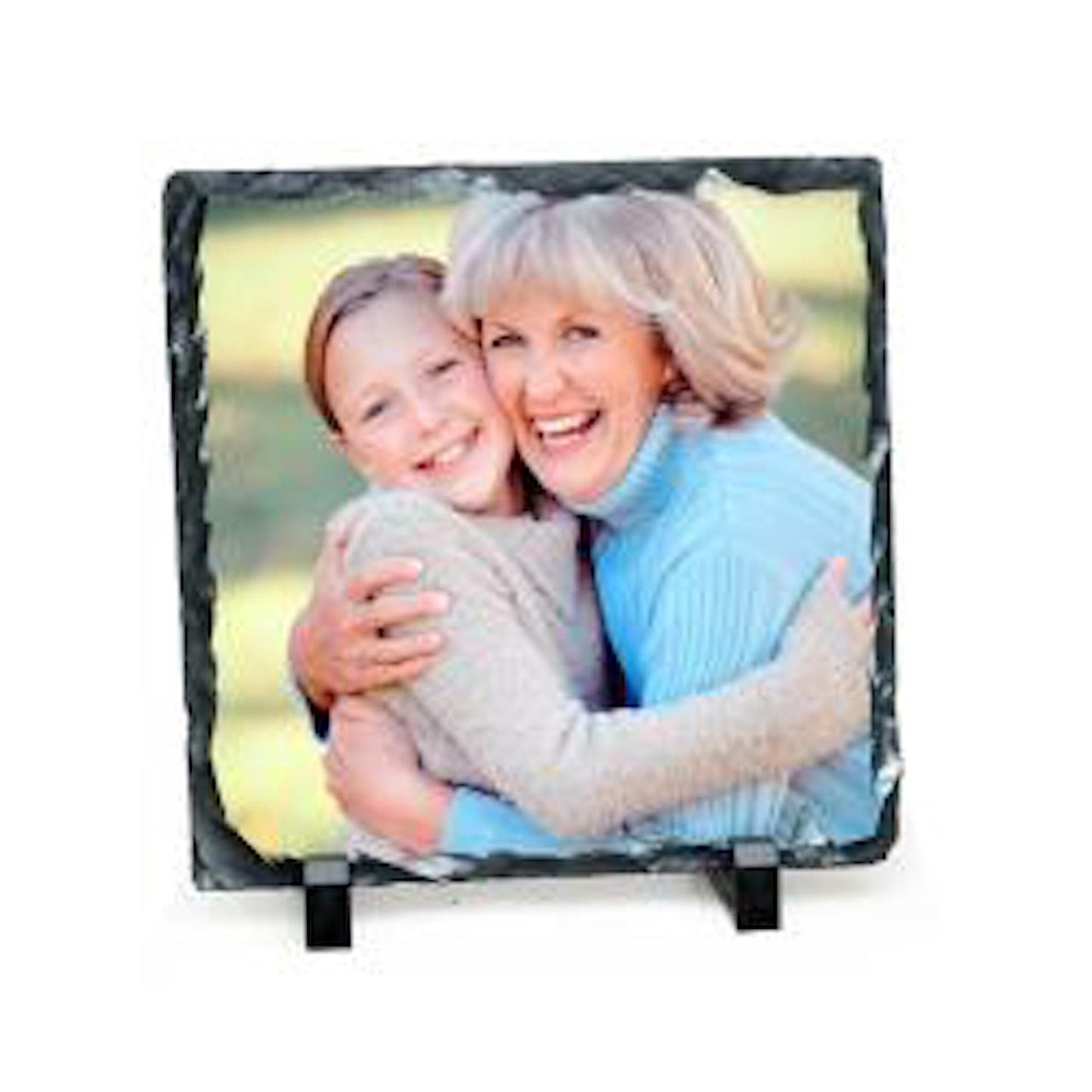Personalised Slate Photo Frame / Glossy Finish Photo Slate / 15cm x 15cm slate photograph gift