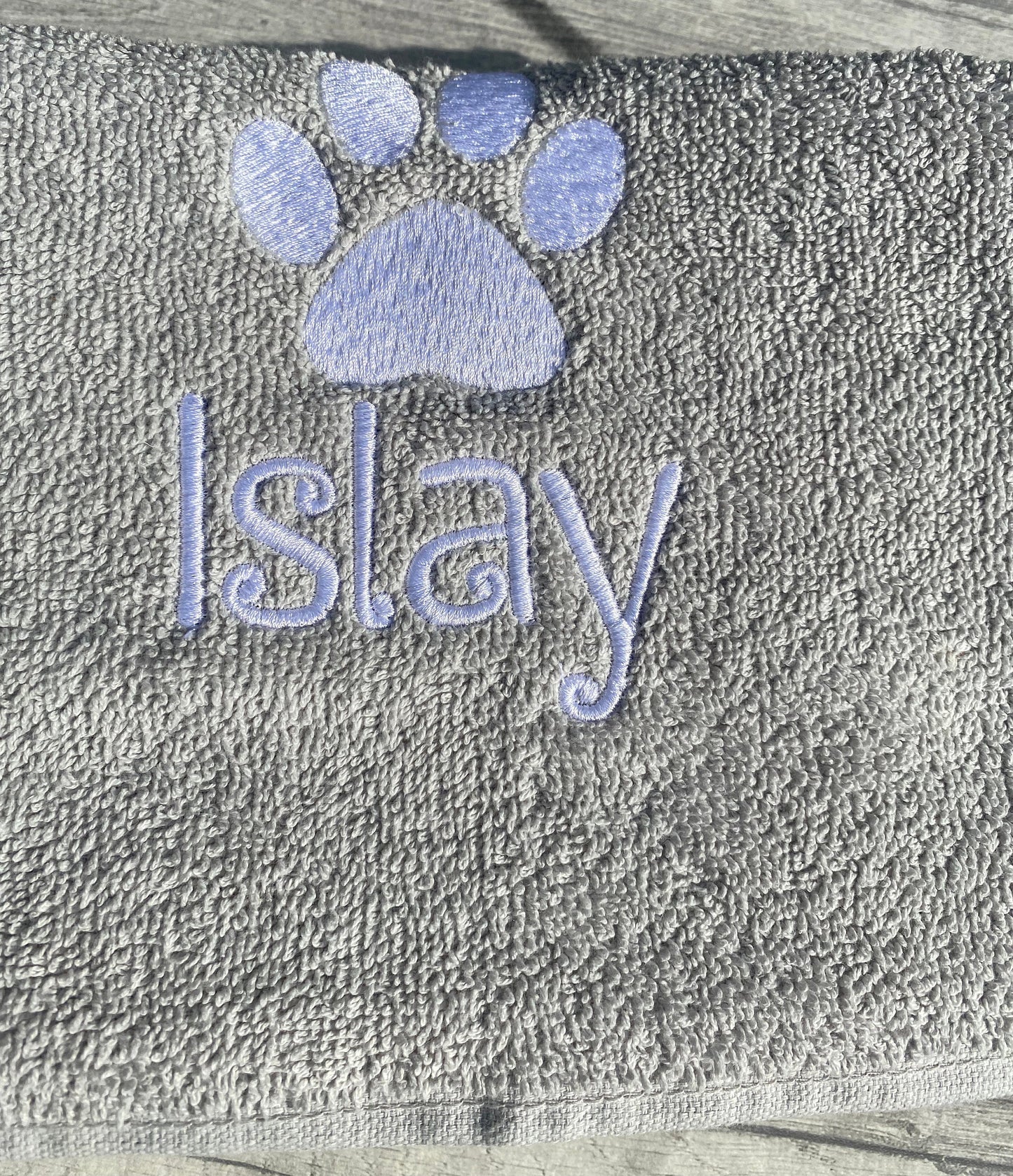 Personalised Puppy Dog Towel, Embroidered Paw Name Towel, Doggie Paw Custom Name, Dog, Puppy Paw Print Custom Name, Gifts For Dogs Cats Pets