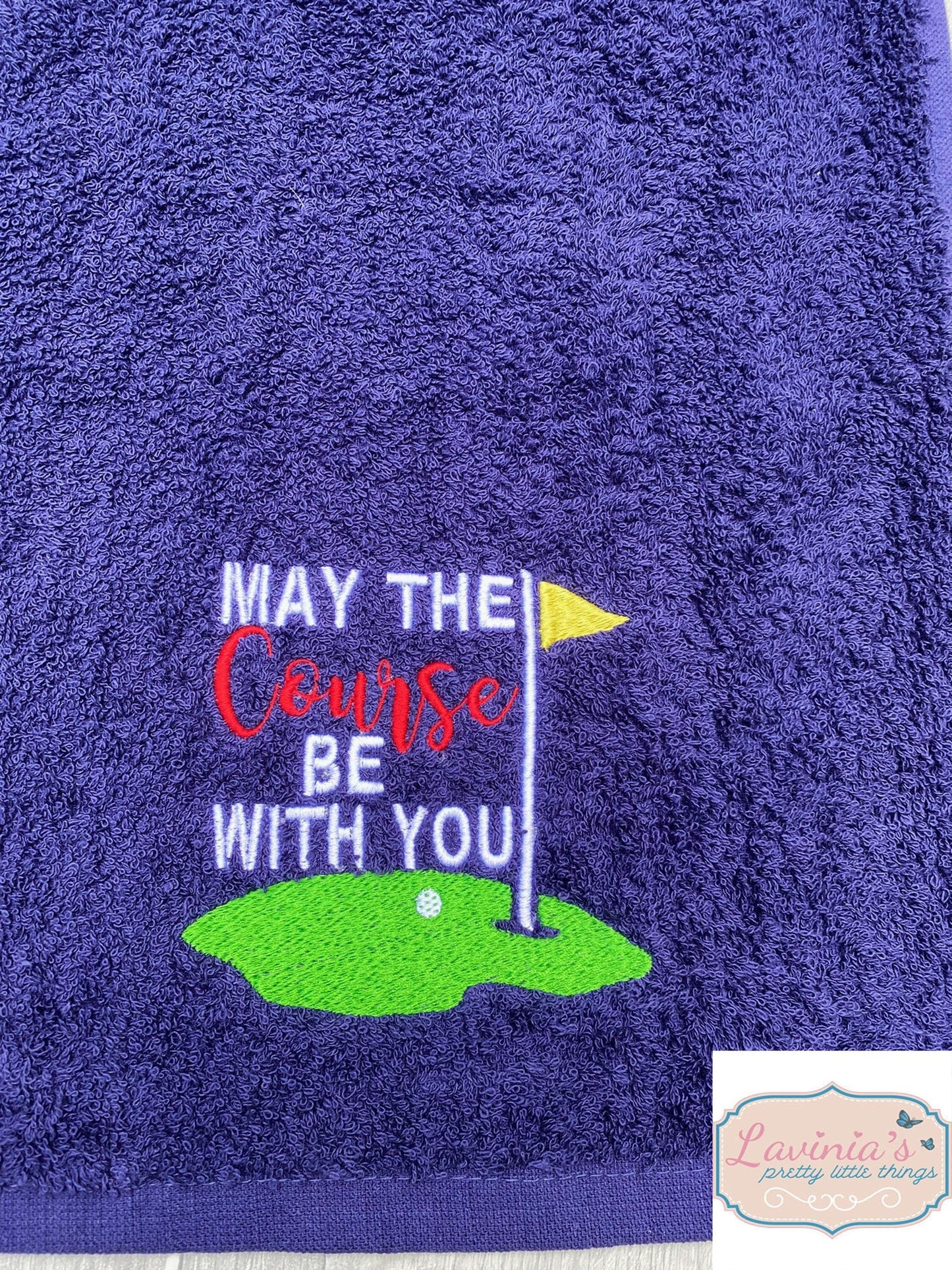 Golf Towel, Personalised Golf Course Design