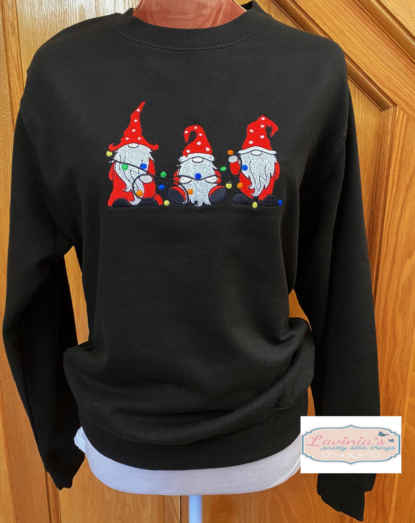 Adults Christmas Gnome Sweatshirt, Embroidered Gnome