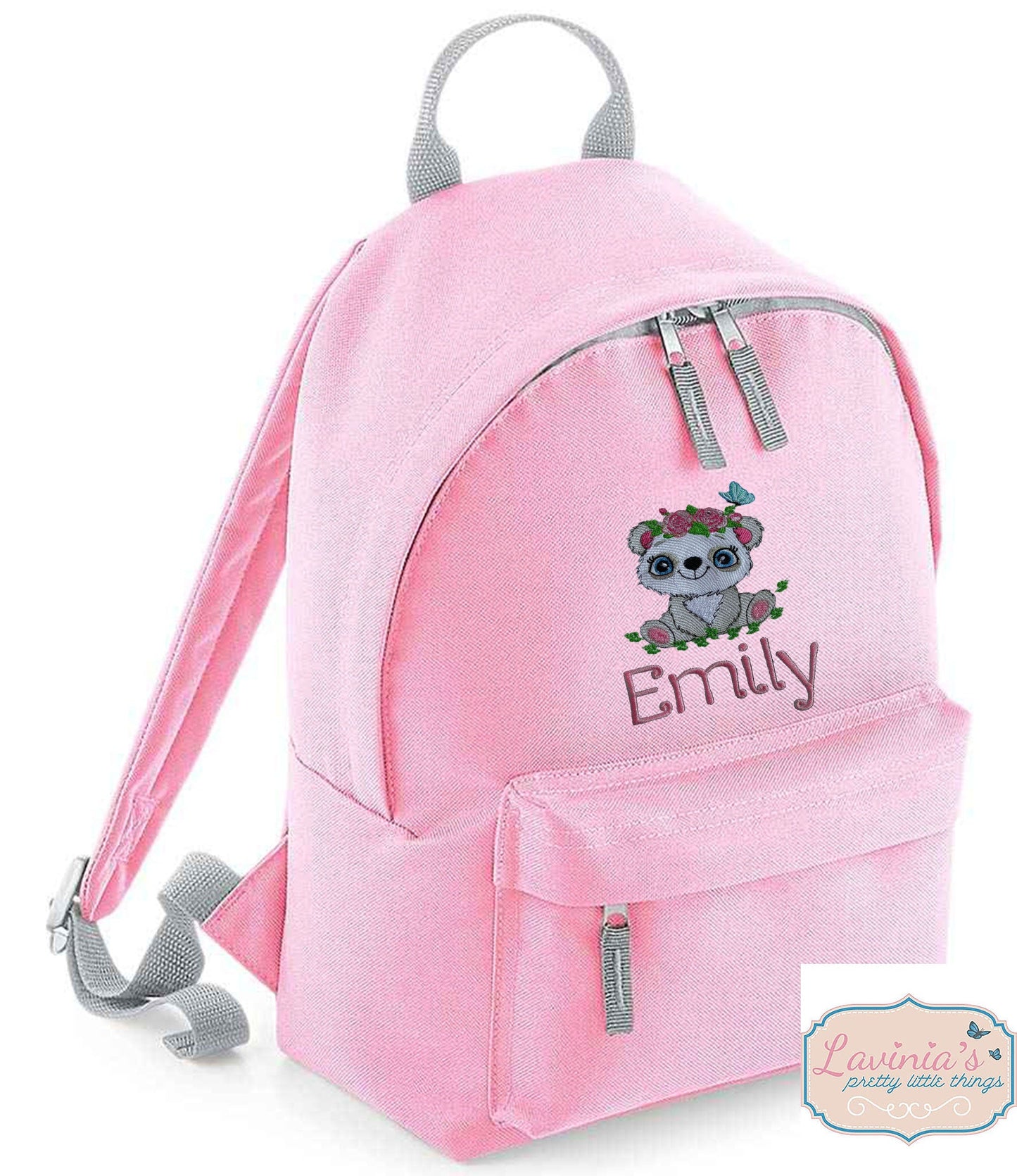 Panda Animal Backpack, Personalised Embroidered Nursery backpack