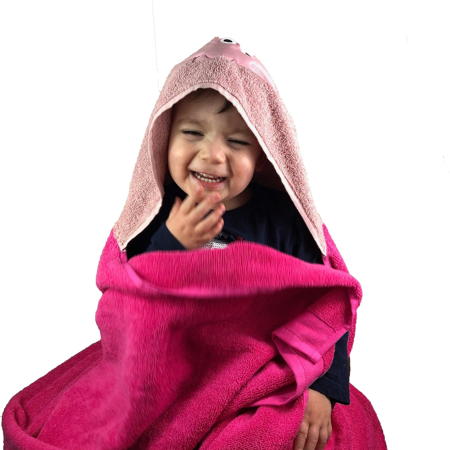 Hooded green dinosaur towel