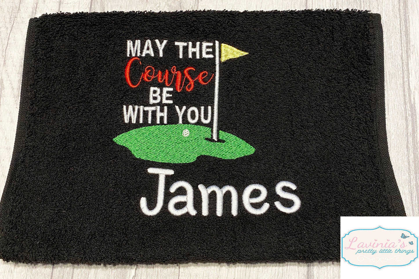 Golf Towel, Personalised Golf Course Design
