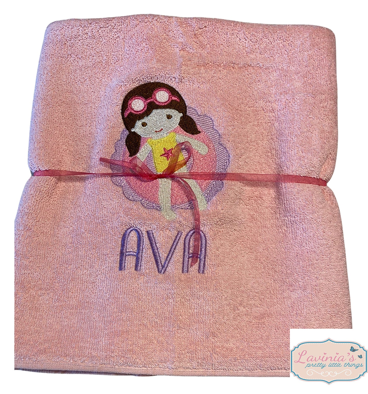 Personalised Girls, Boys Swimming Towel