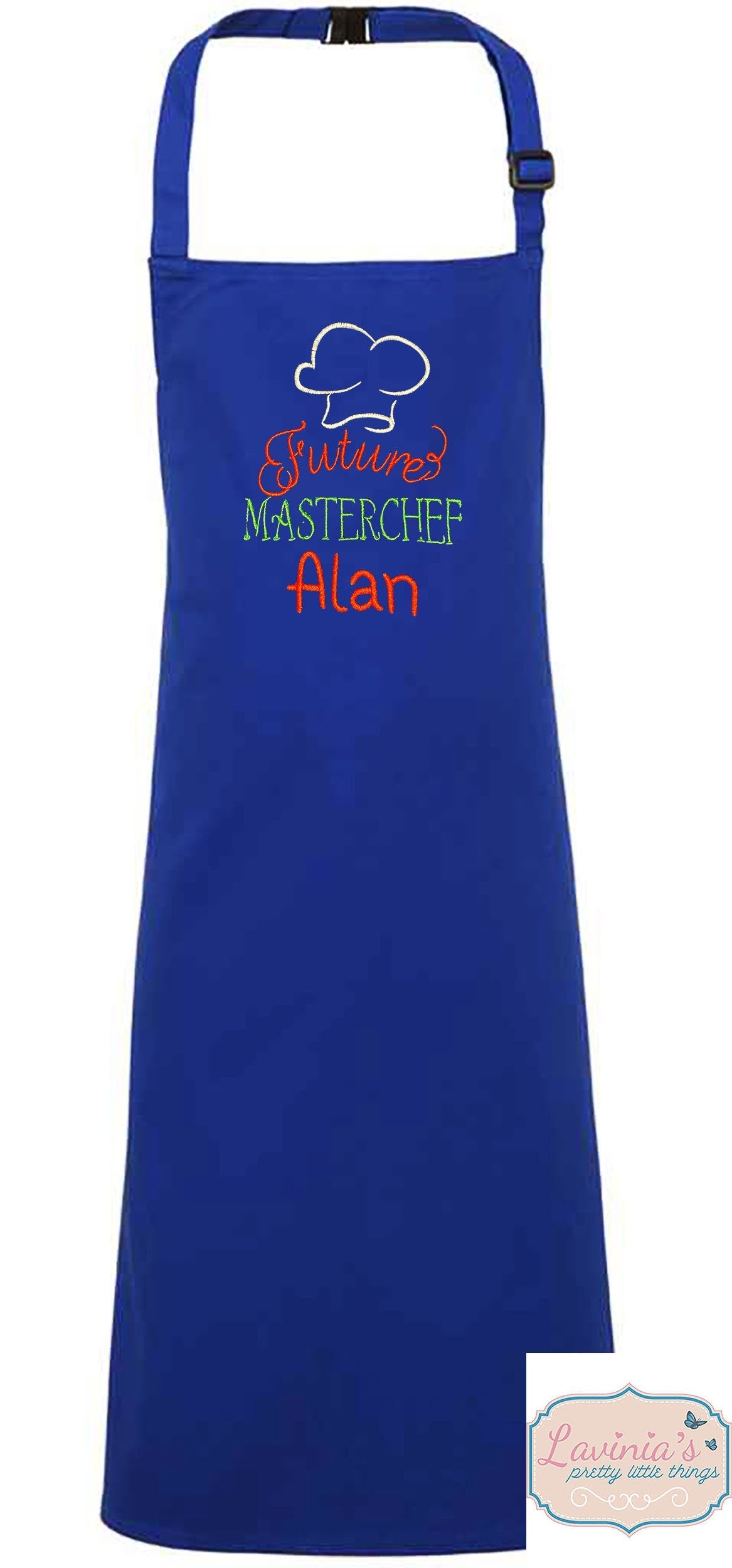 Personalised Children's Apron, Embroidered Future Master Chef