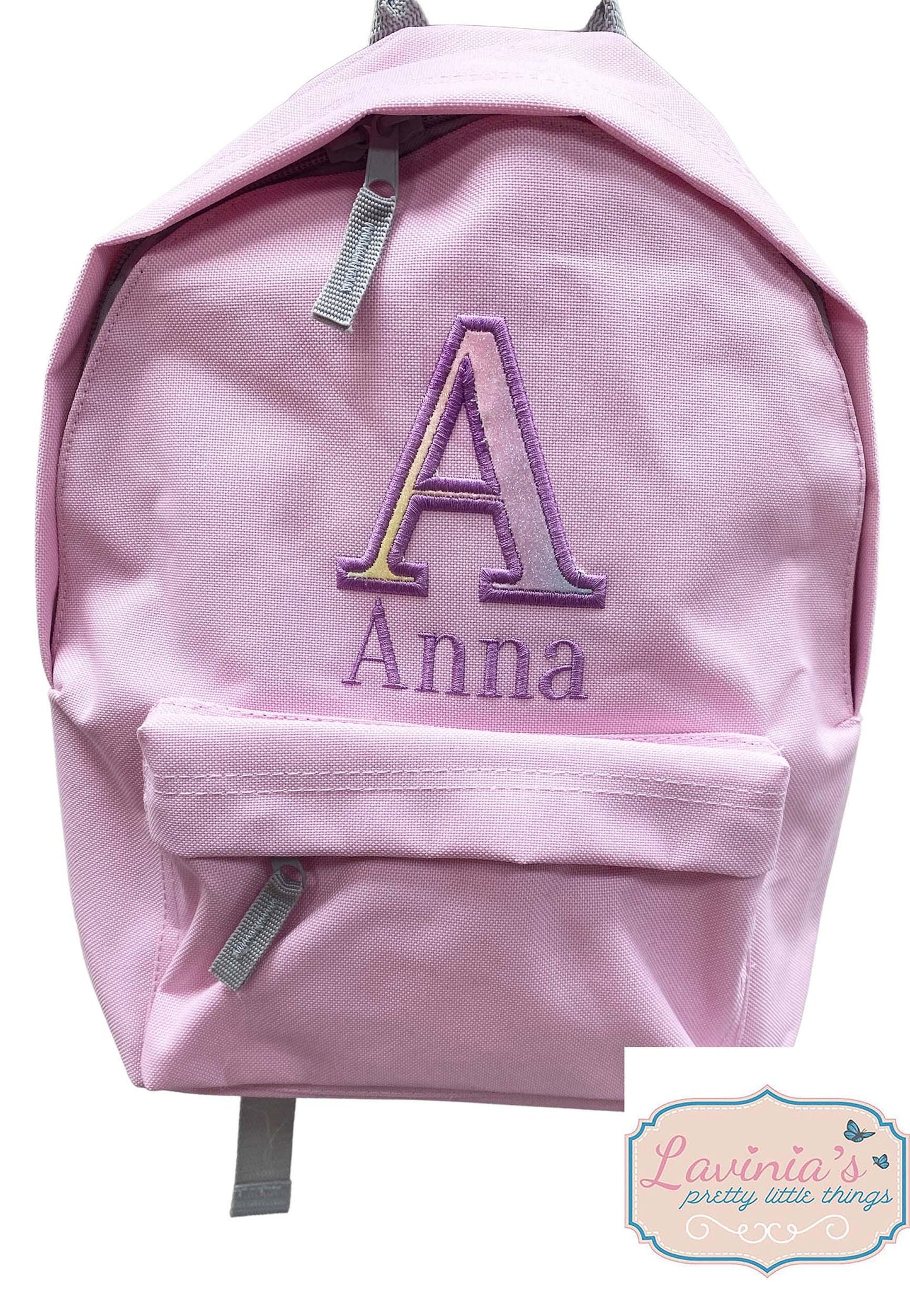 Embroidered Backpack, Initial and Name