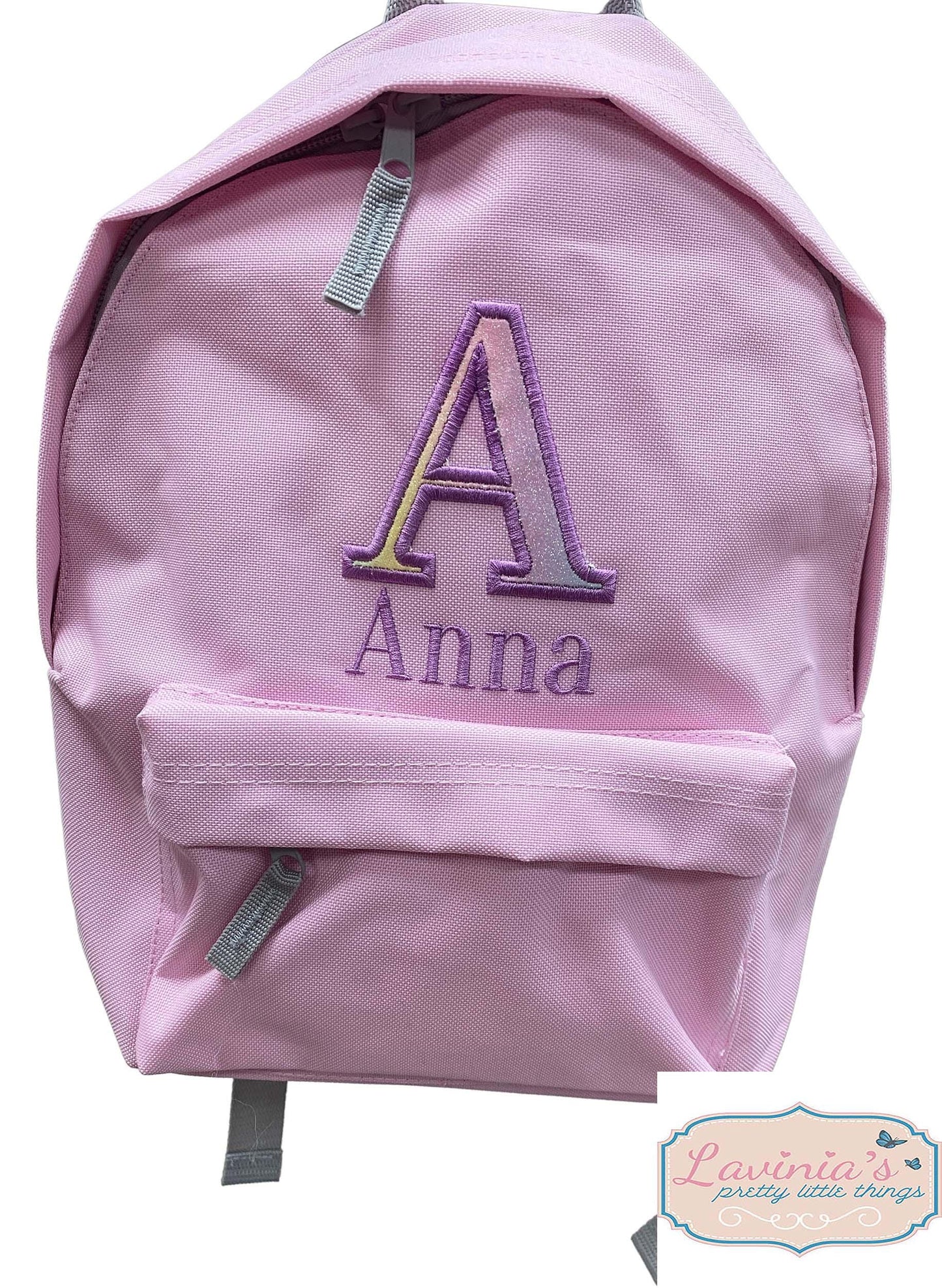 Embroidered Backpack, Initial and Name