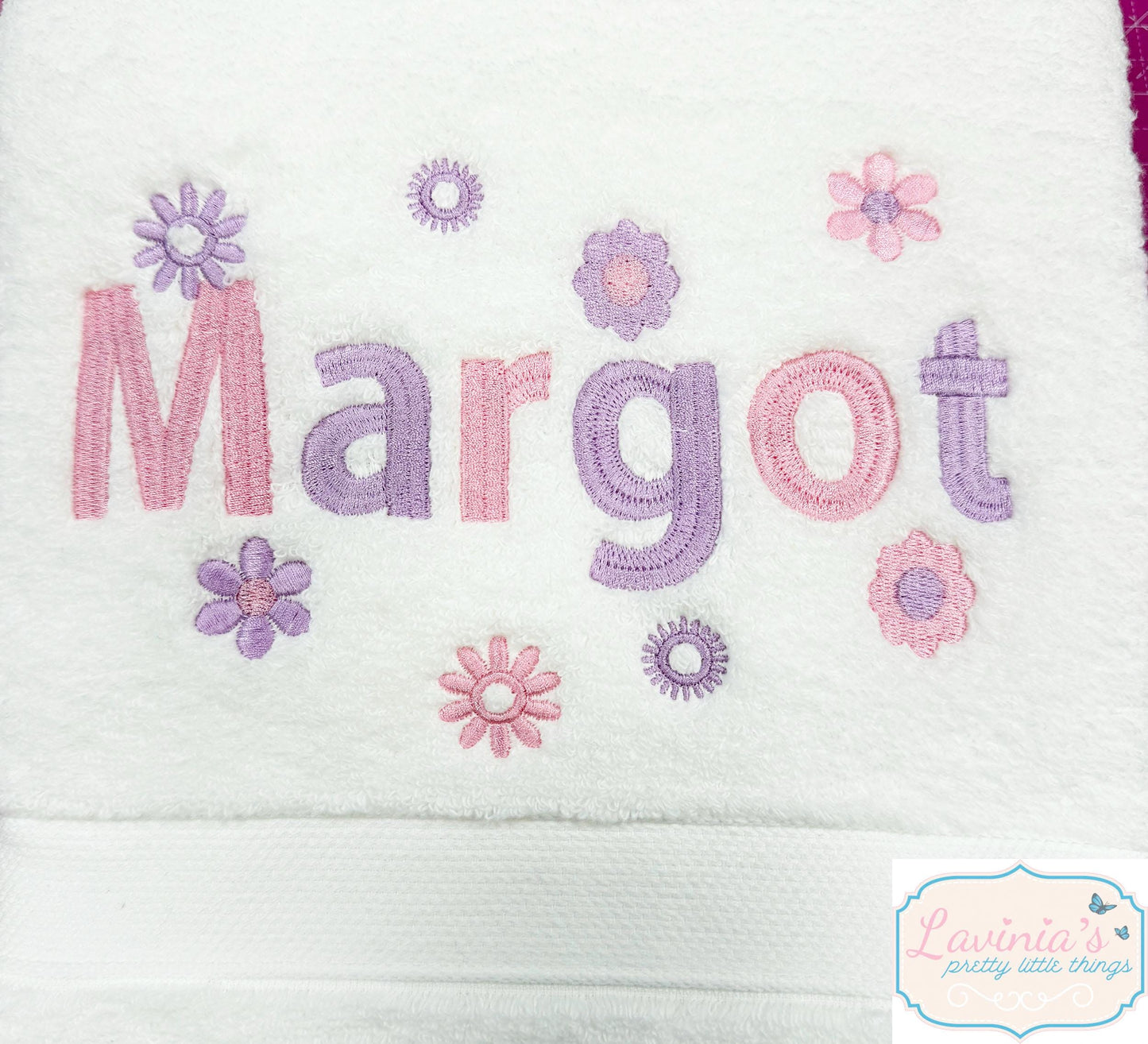Personalised Girls Swimming Towel