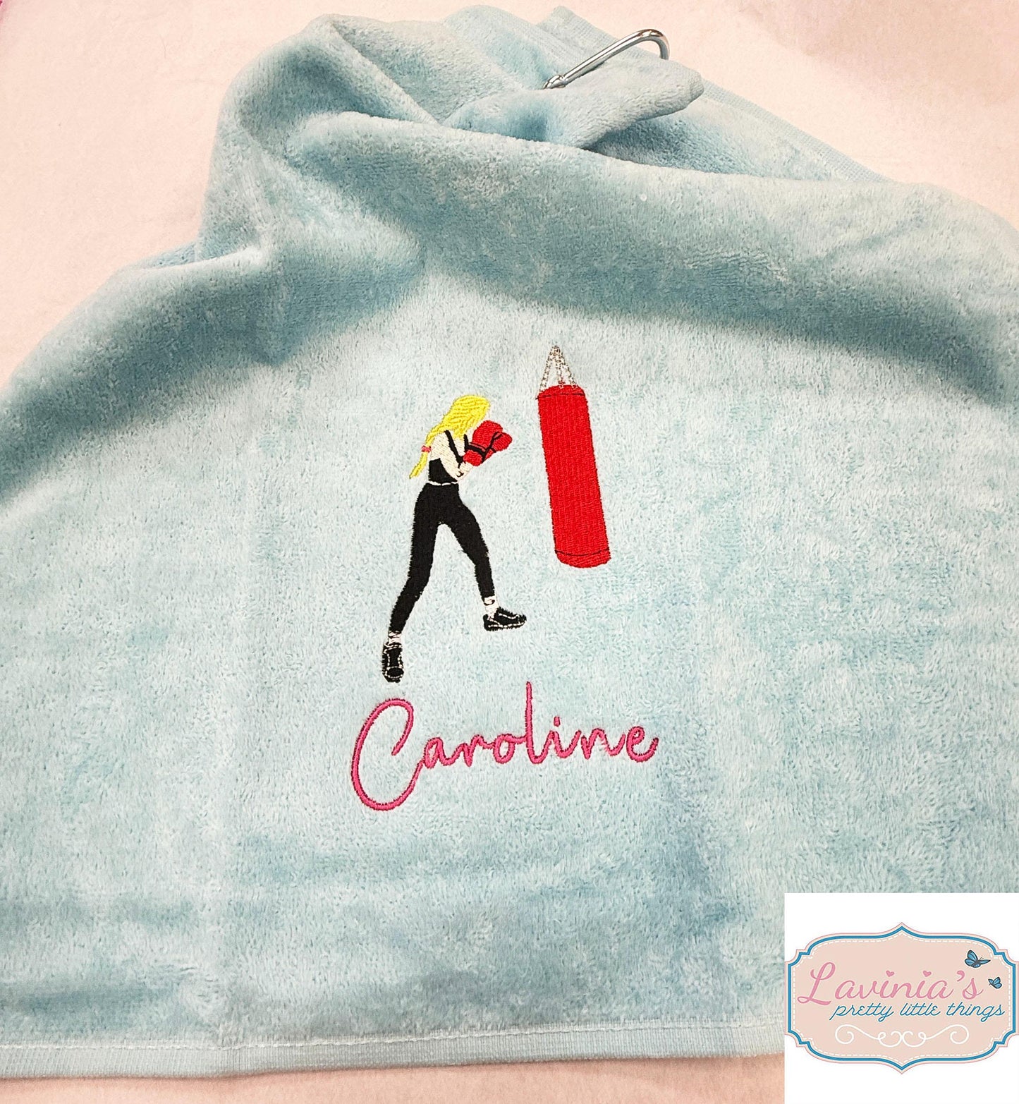 Personalised Female Boxer Towel