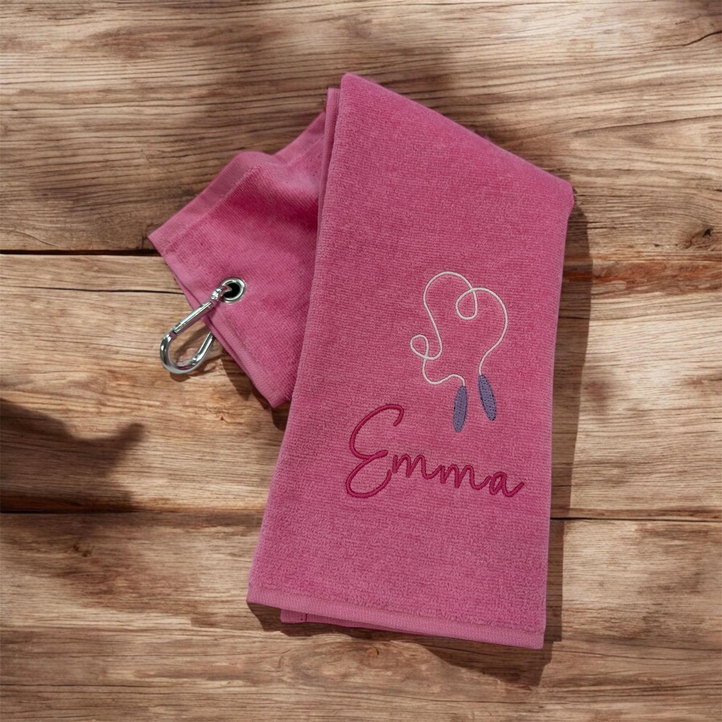 Personalised Skipping Gym Towel, Embroidered Skipping Rope Gym Trifold Towel, Velour Towel, Girl Gym Towel, Custom Name, Gifts for women