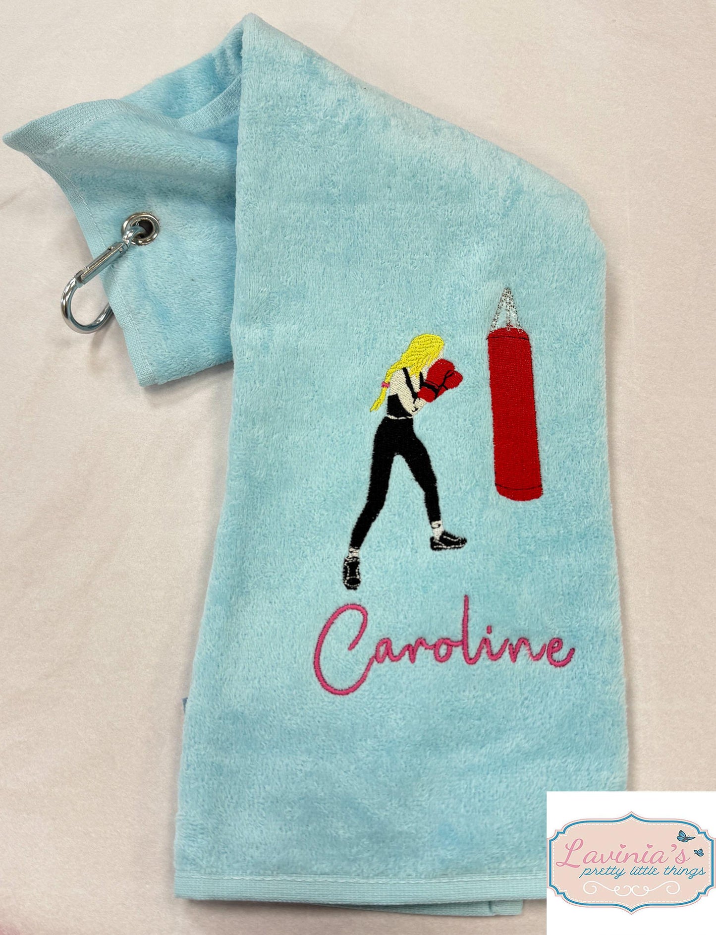 Personalised Female Boxer Towel