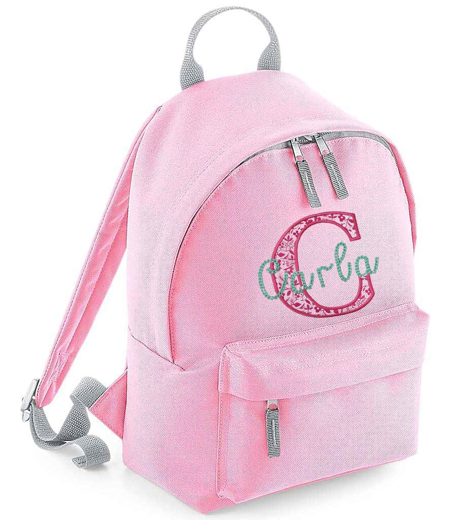 Toddler backpack with name, Embroidered Initial and Name, Back to school