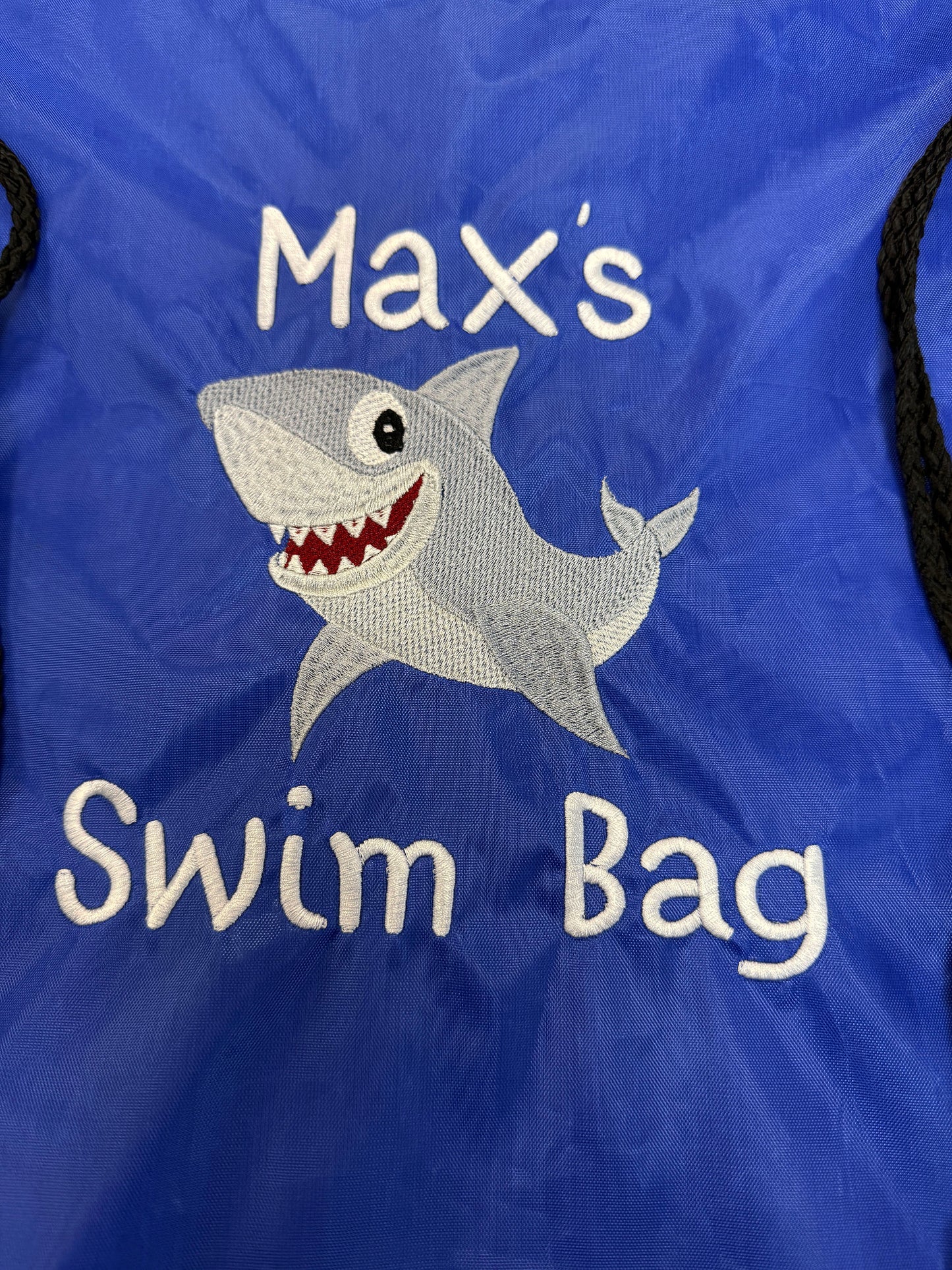 Personalised Shark Design Kids PE Bag Embroidered Gym Bag