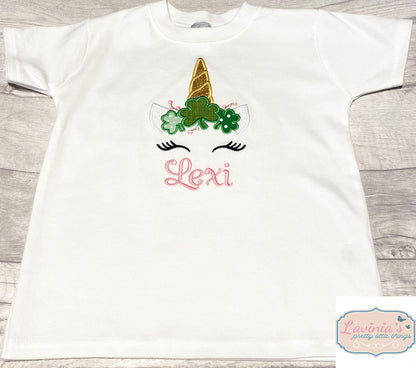 St Patricks Day Embroidered Personalised T-Shirt