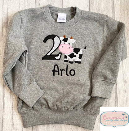 personalised-boys-cow-farm-animal-birthday-jumper-t-shirt