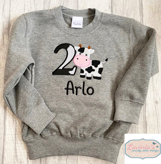 personalised-boys-cow-farm-animal-birthday-jumper-t-shirt