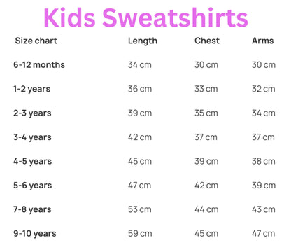 a child&#39;s size chart with measurements and measurements