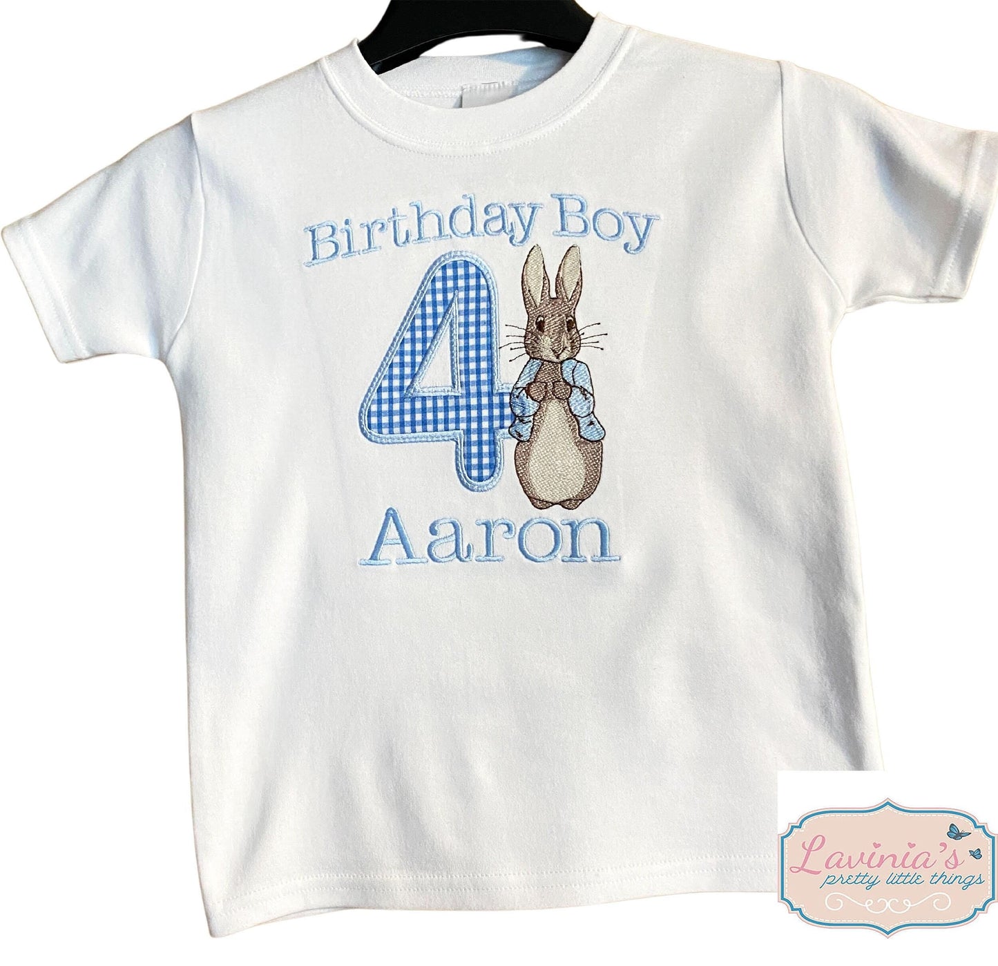 Peter Rabbit Embroidered birthday t-shirt