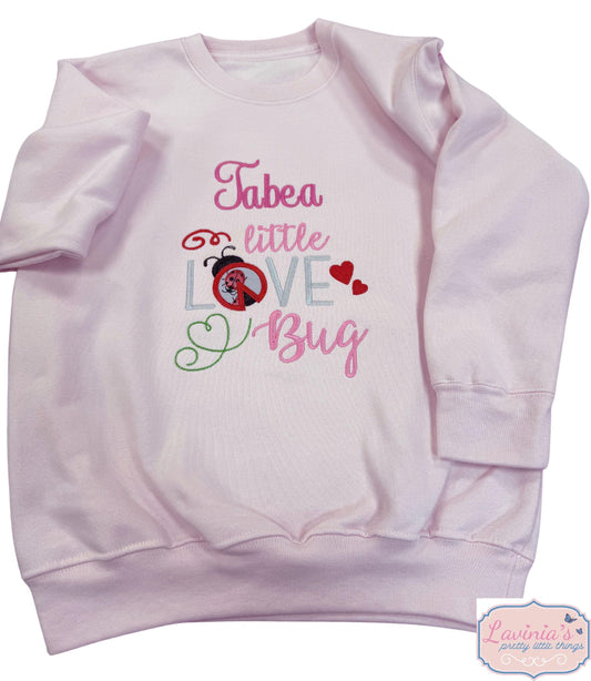 Personalised Little Love Bug T-Shirt / Sweatshirt