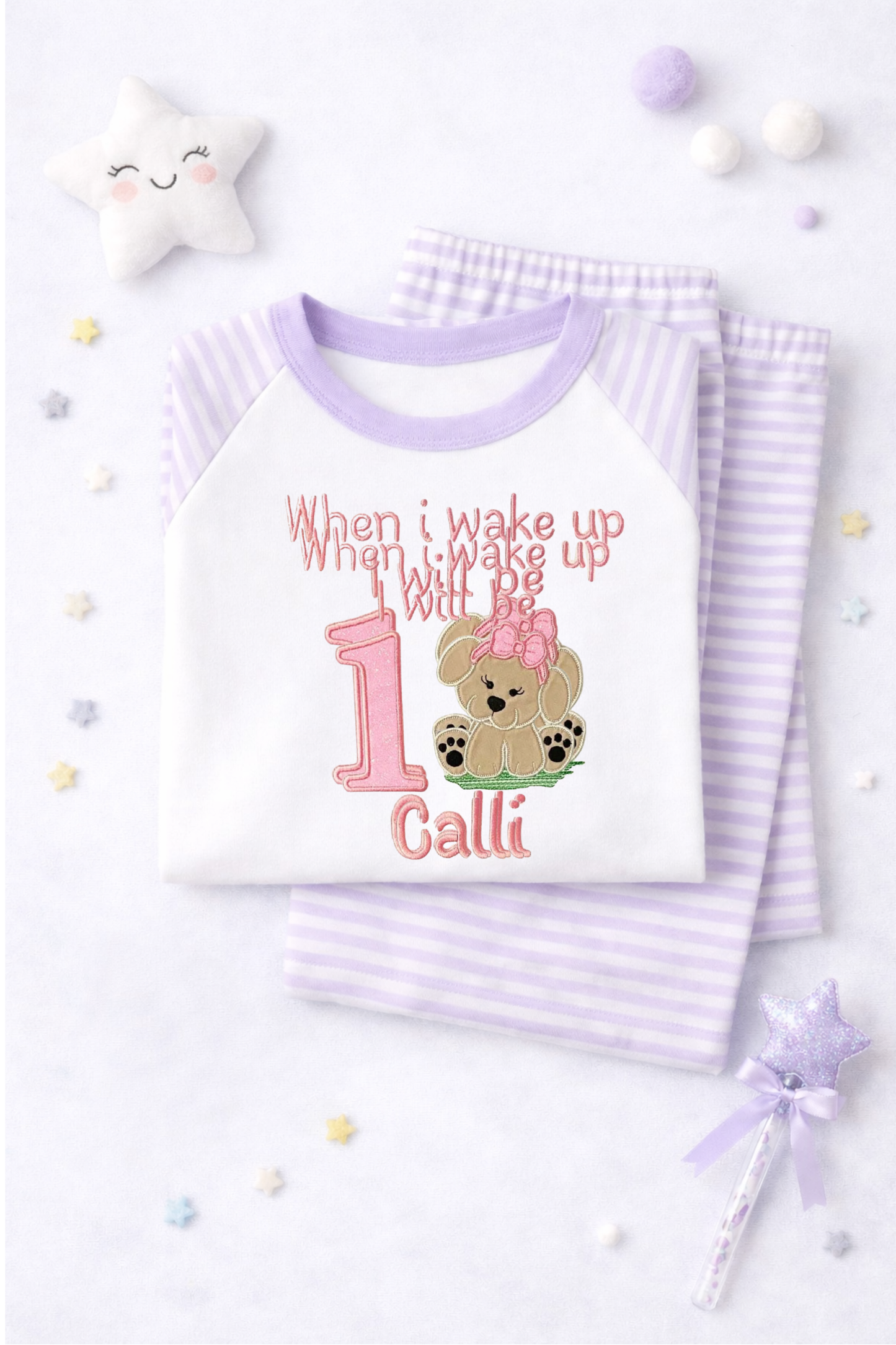 Embroidered Puppy Pyjamas