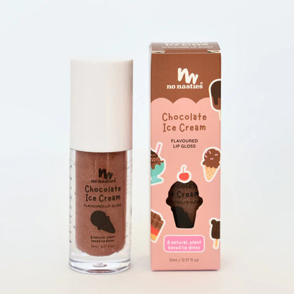a bottle of chocolate ice cream next to a box