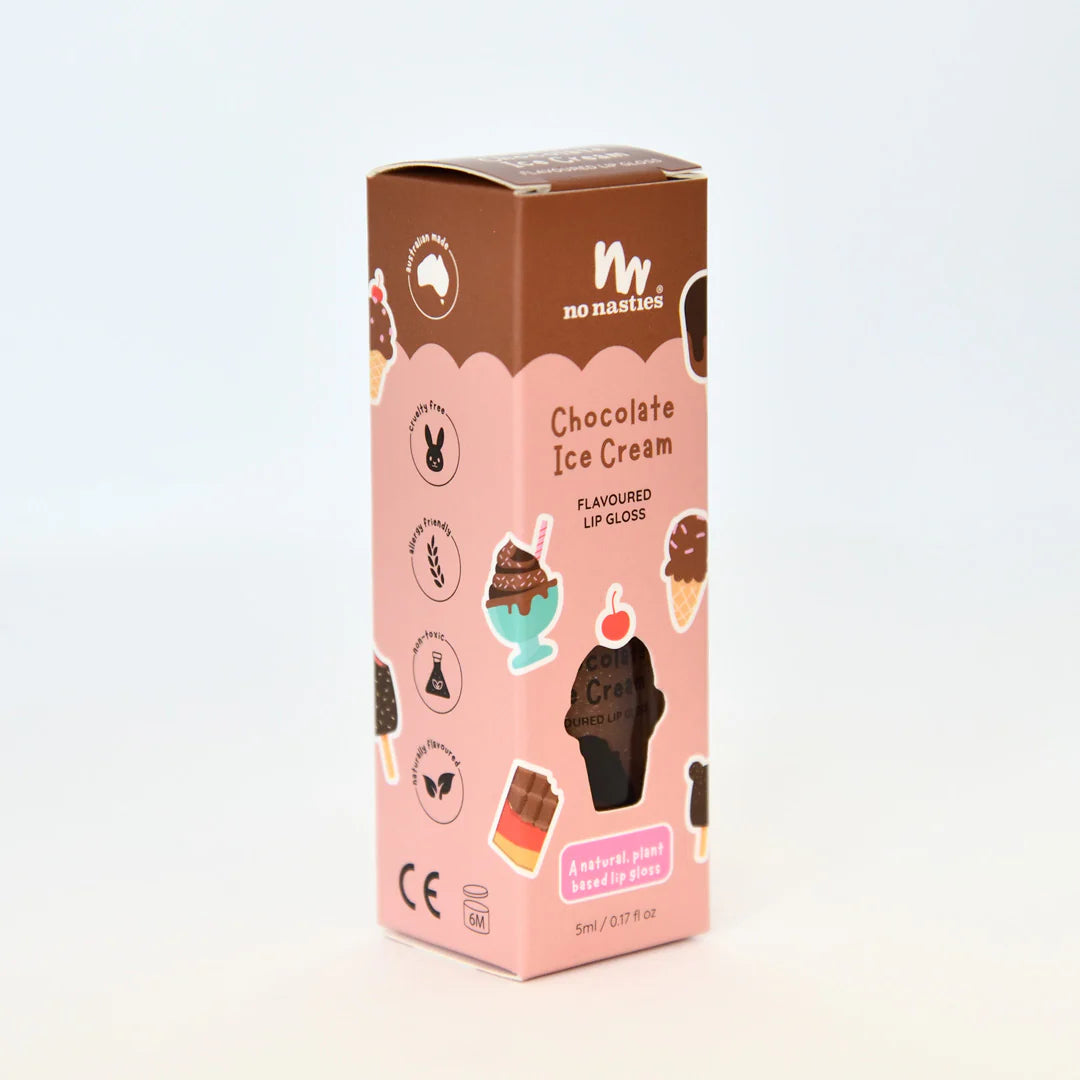 a carton of chocolate ice cream on a white background