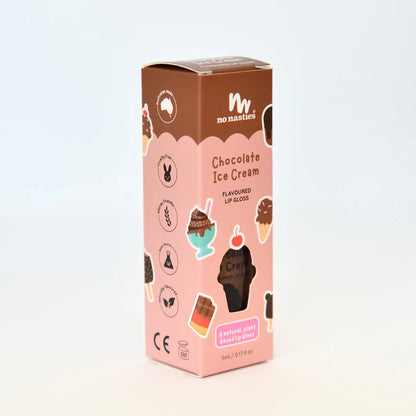 a carton of chocolate ice cream on a white background