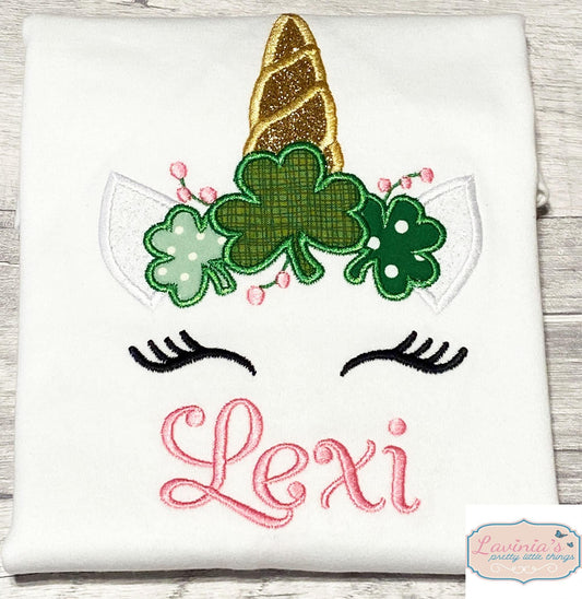St Patricks Day Embroidered Personalised T-Shirt