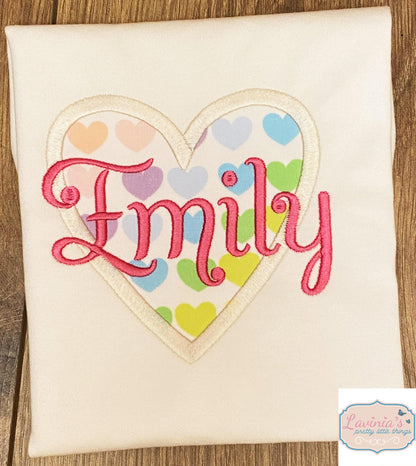 Valentine Heart Embroidered T-shirt
