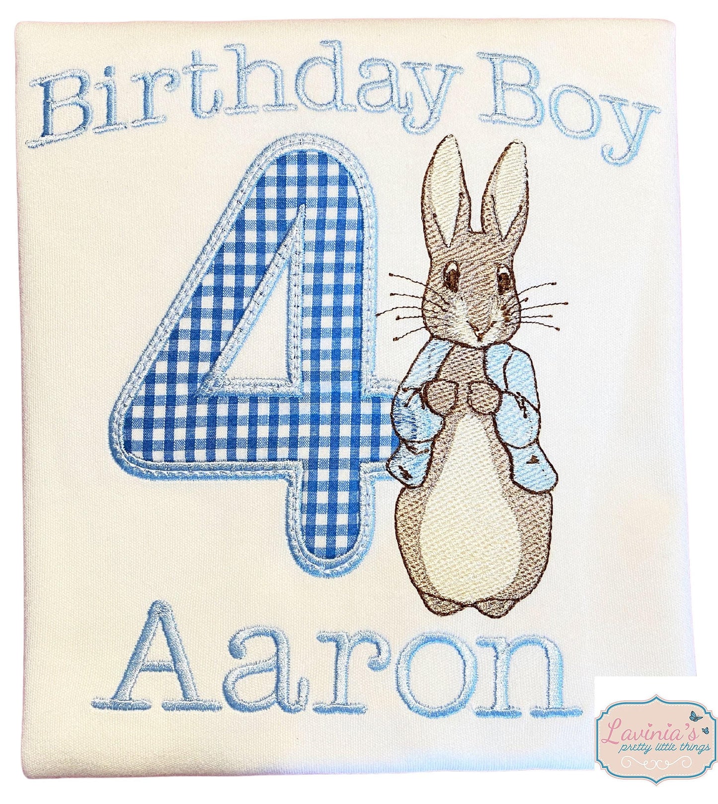 Peter Rabbit Embroidered birthday t-shirt