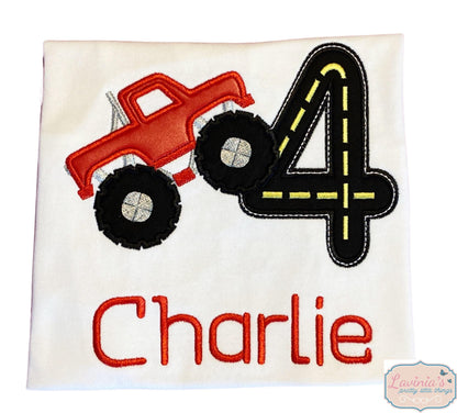Monster Truck Embroidered T-Shirt