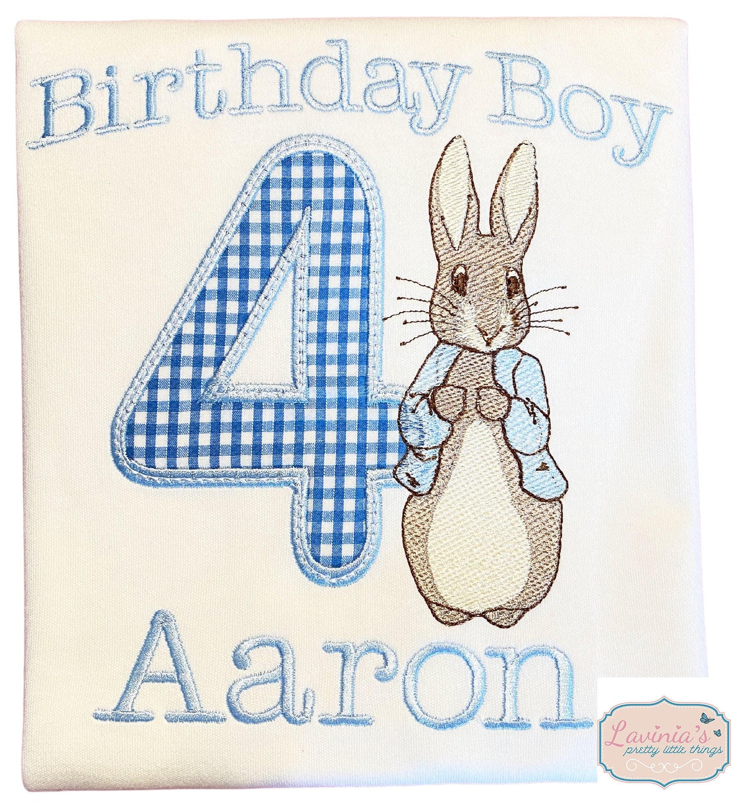 Peter Rabbit Embroidered birthday t-shirt