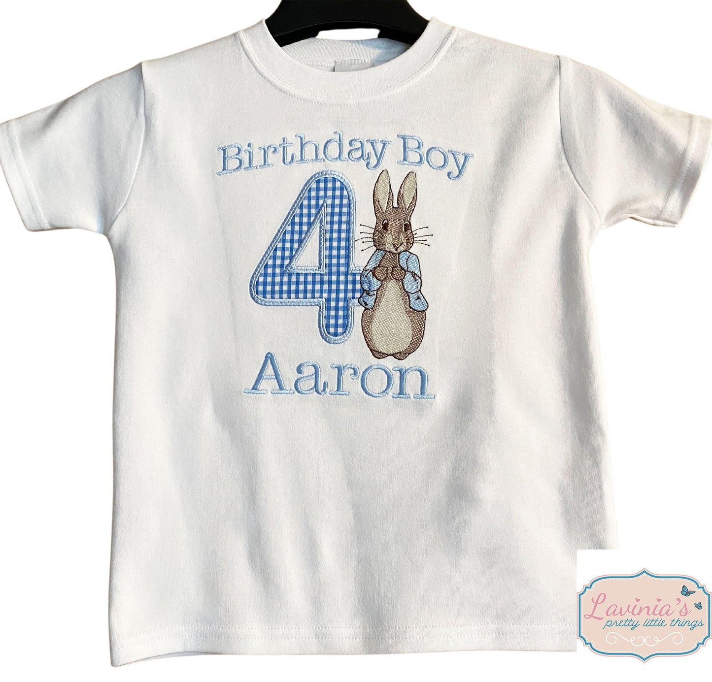 Peter Rabbit Embroidered birthday t-shirt