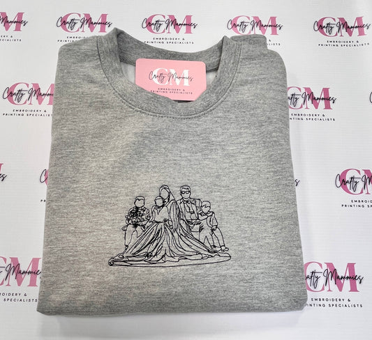 Personalised embroidered photo outline - Sweatshirt