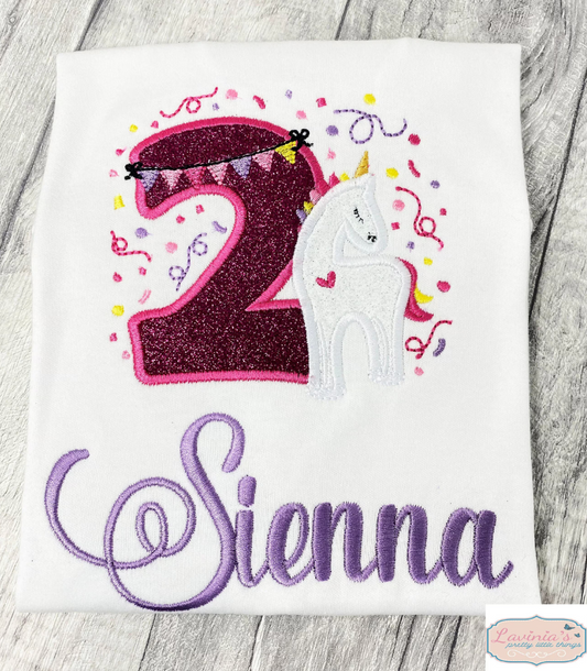 Unicorn birthday t-shirt