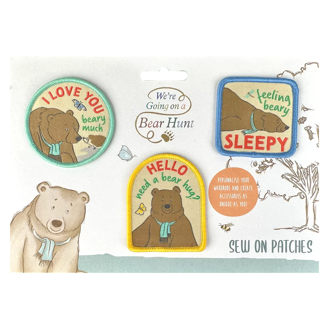 a set of four magnets with bears on them