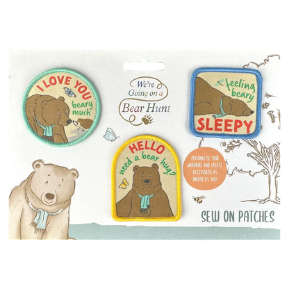 a set of four magnets with bears on them