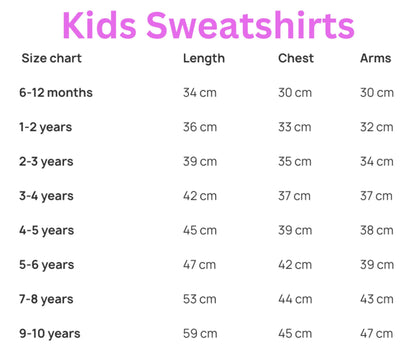 a child&#39;s size chart with measurements and measurements