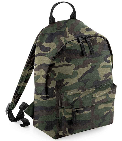 a backpack with a camo pattern on it