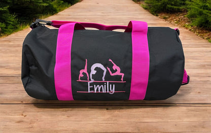 Personalised Dance Bag, Embroidered Gymnastic Barrel Bag