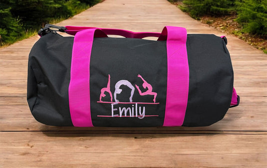 Personalised Dance Bag, Embroidered Gymnastic Barrel Bag