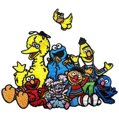 a group of cartoon characters sitting next to each other