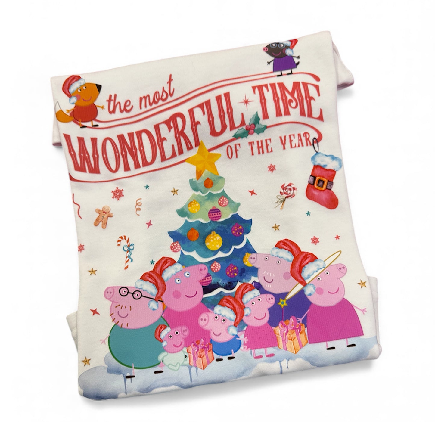 Pink Pepa Pig Printed Christmas Family T-Shirt / Jumper